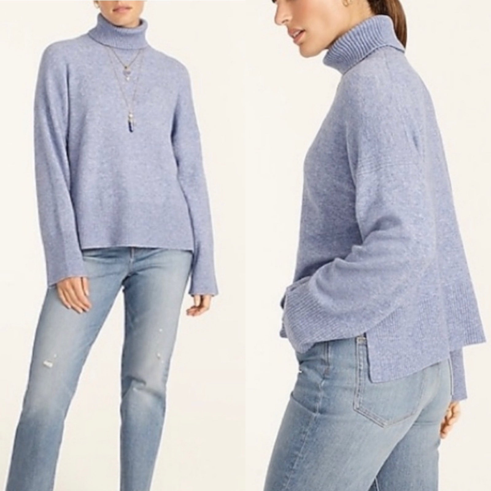 J. Crew Merino Wool Alpaca Blend Turtleneck Sweater in Super Soft Yarn