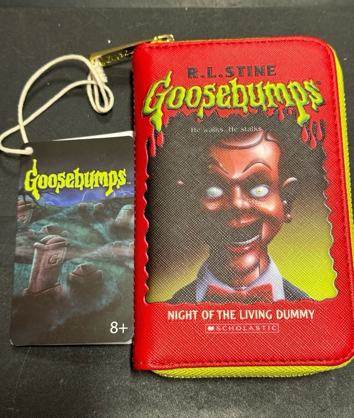 Loungefly Goosebumps Slappy Book Cover Zip Around Wallet NWT!