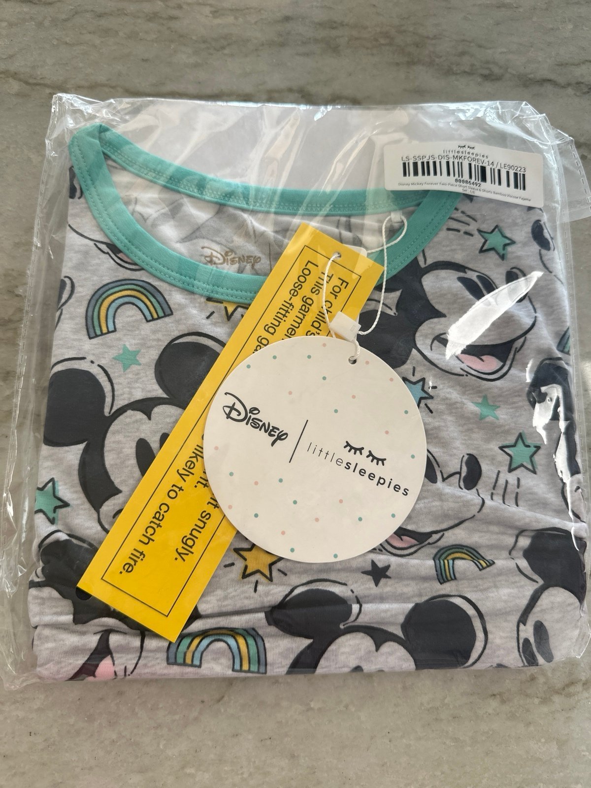 Little Sleepies Disney Mickey Forever two-piece short sleeve bamboo 5/6