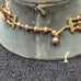 Japanese handmade multi strand necklace with akoya pearls, orange & gold Czech