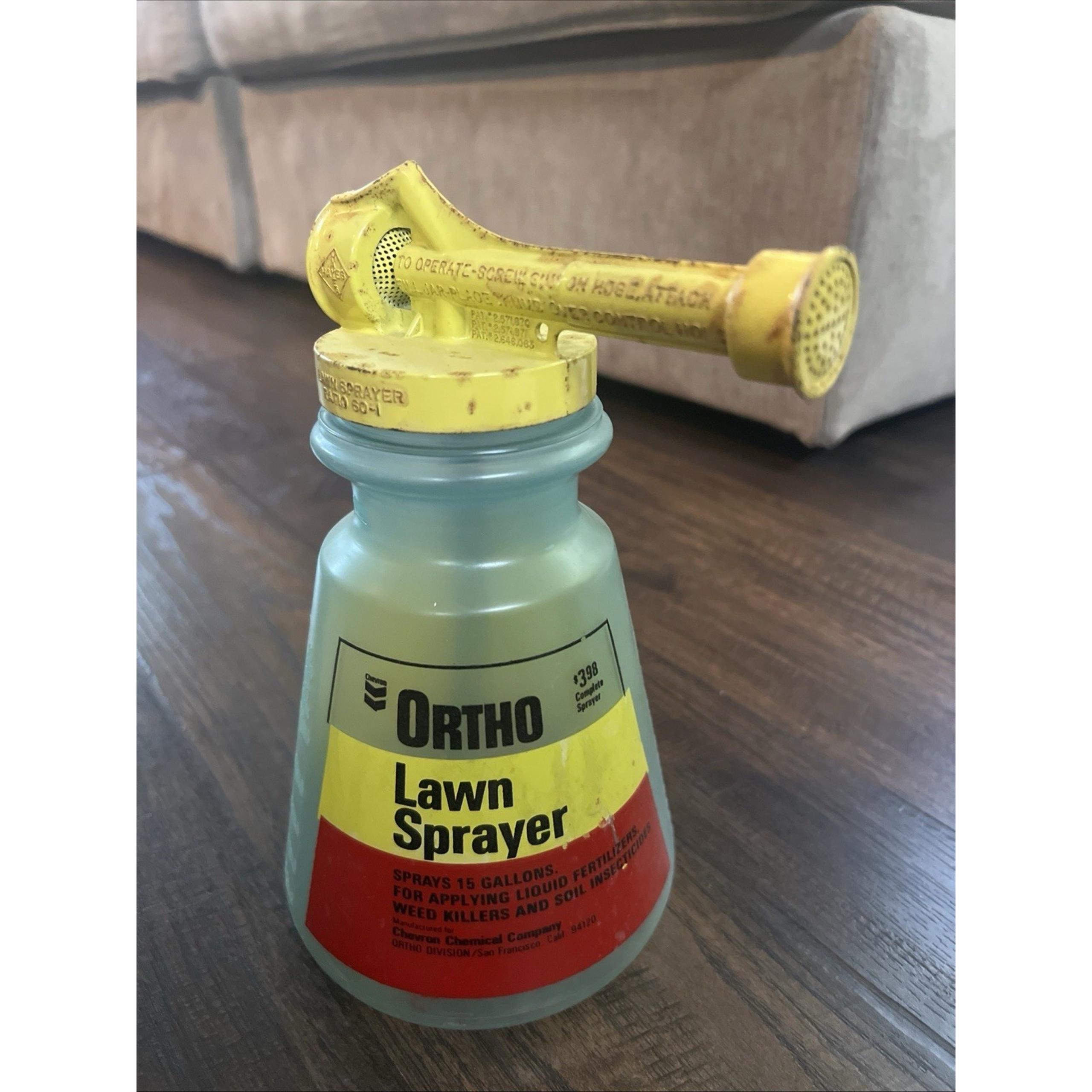 Vintage Ortho 15 Gallon Capacity Lawn Sprayer Glass Metal Vintage