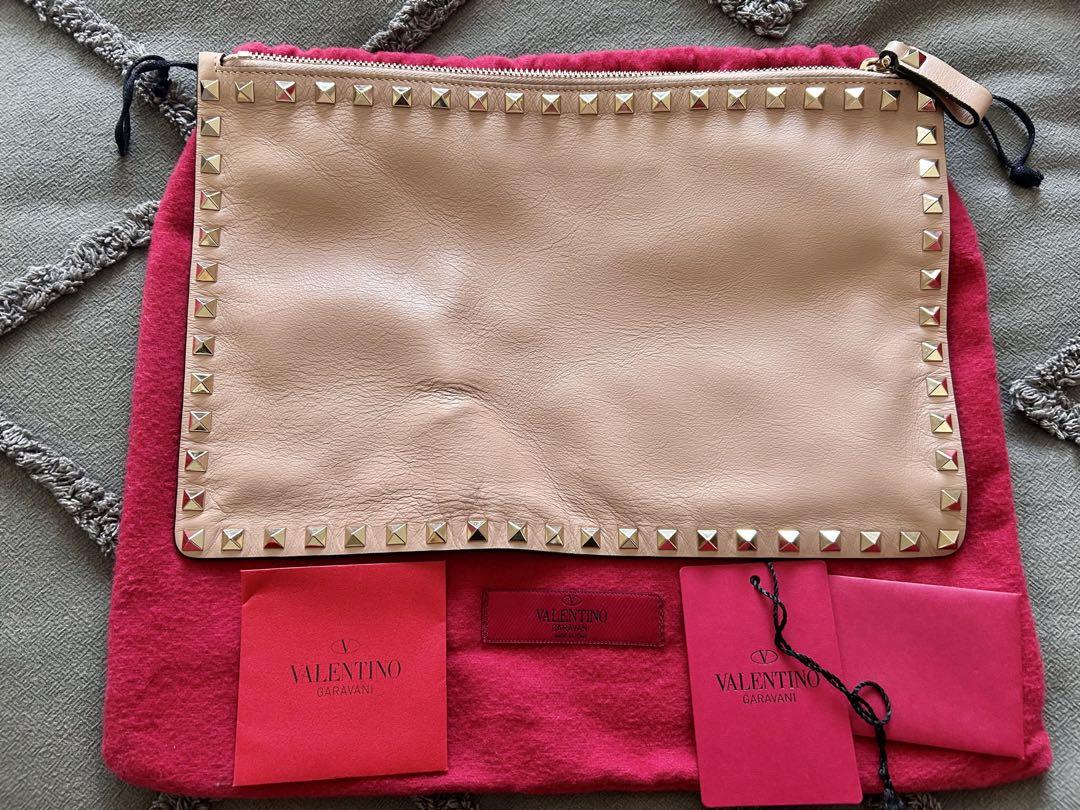 Valentino Rockstud Pouch Clutch Bag