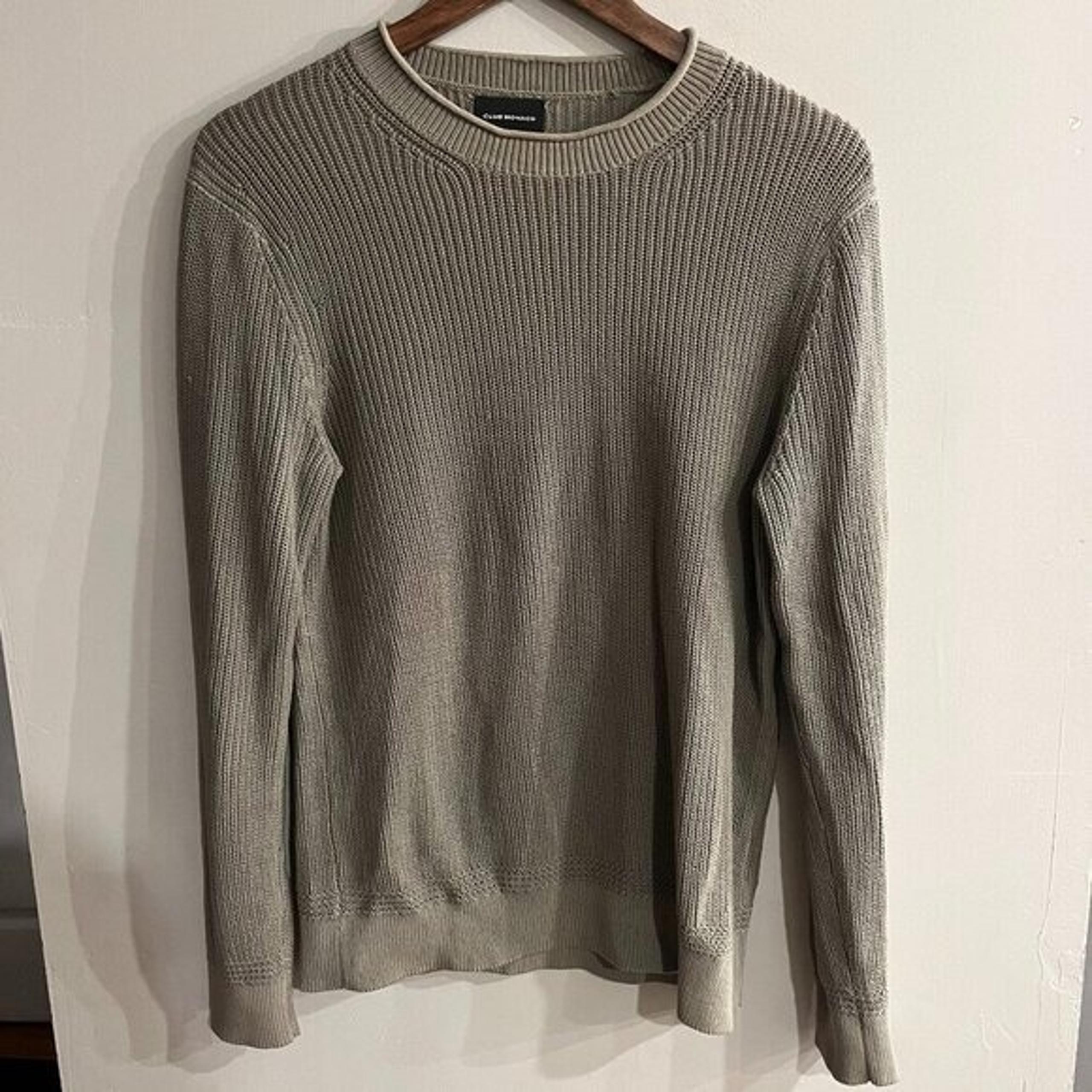 CLUB MONACO Women's Olive Green Crewneck Sweater Size S
