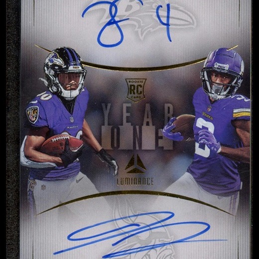 2023 Panini Luminance #Y1DWR2 Zay Flowers / Jordan Addison Year One Dual Auto