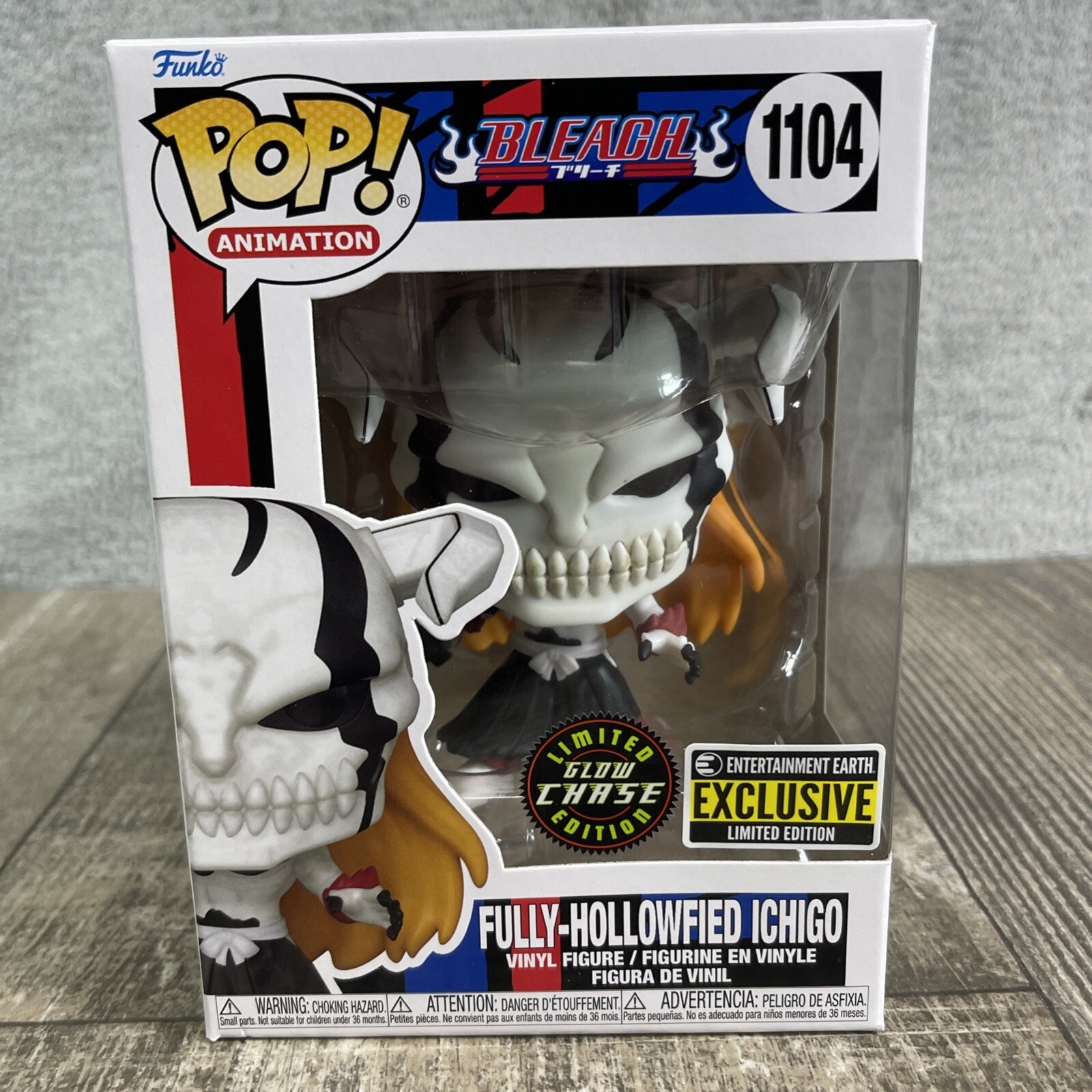 Funko Pop Animation Bleach Fully-Hollowfied Ichigo #1104 Chase Glow-in-Dark Excl