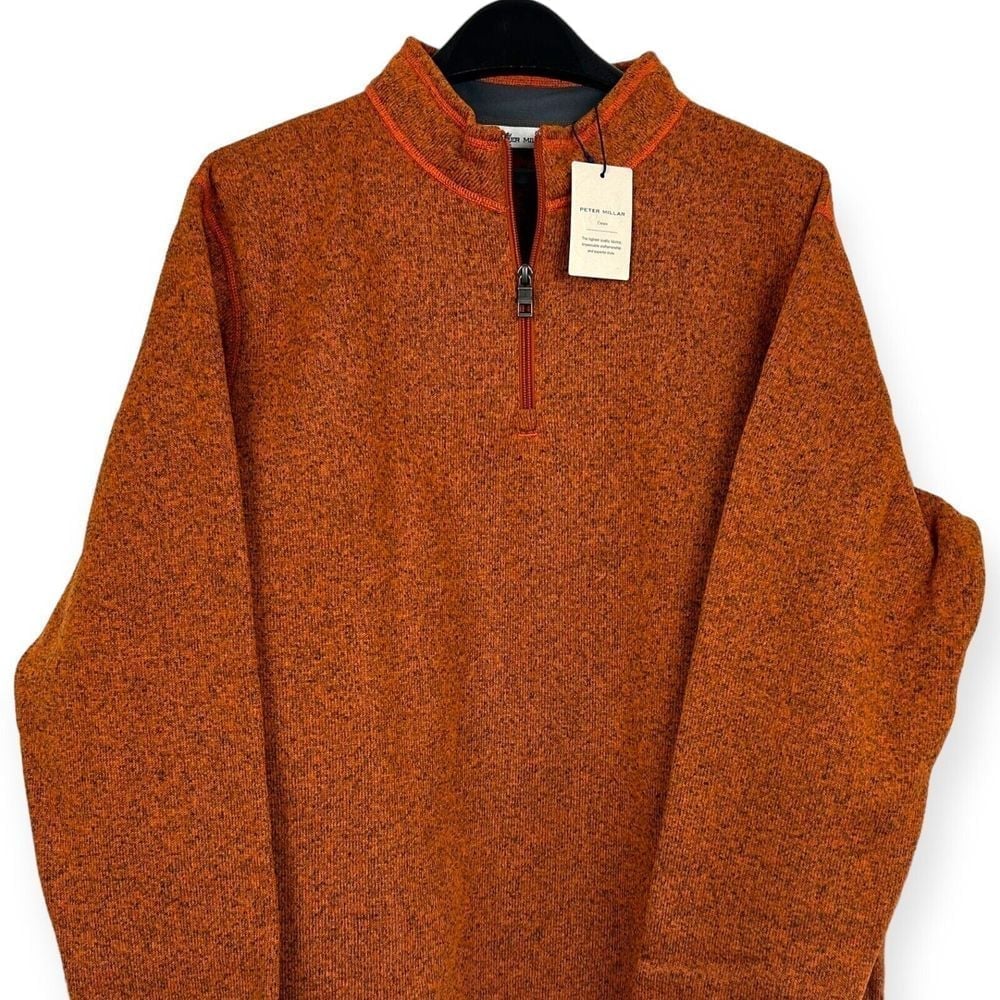 Peter Millar Men's XL Crown 1/4 Zip Fleece Polyester Sweater Pullover 158