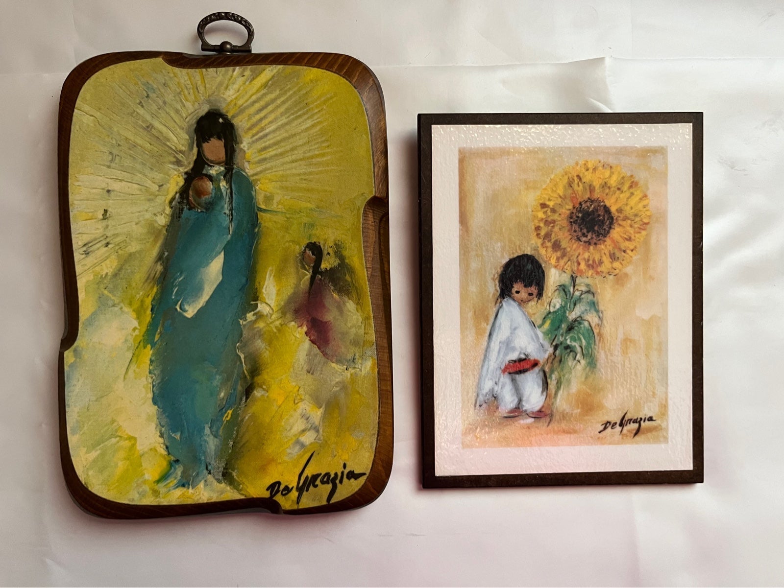 customers first 2 DeGrazia wooden plaques Vintage & collectibles customers first 2 DeGrazia wooden plaques Vintage & collectibles