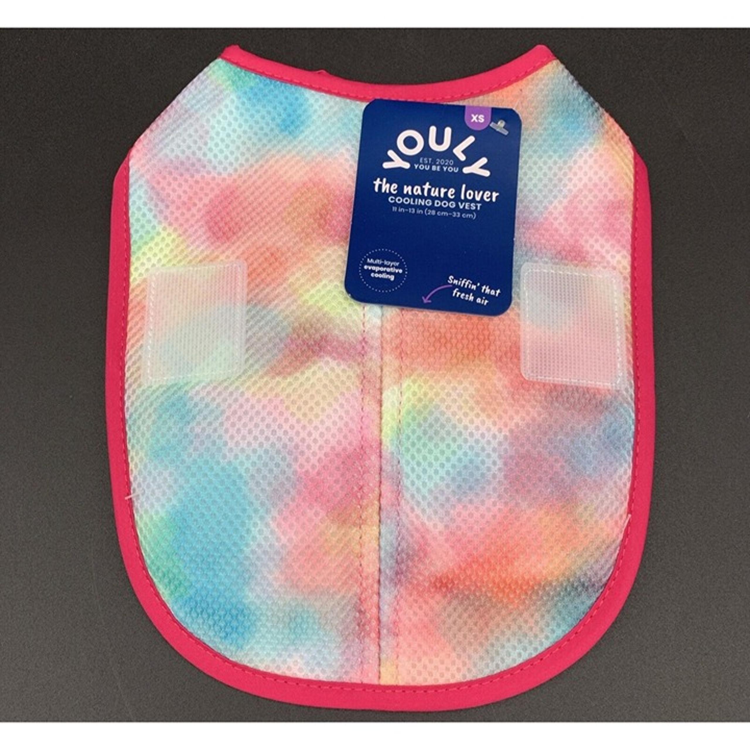 Youly Cooling Nature Lover Dog Vest Size XS Watercolor Pink Tie Dye 11 - 13 Inch - Petco