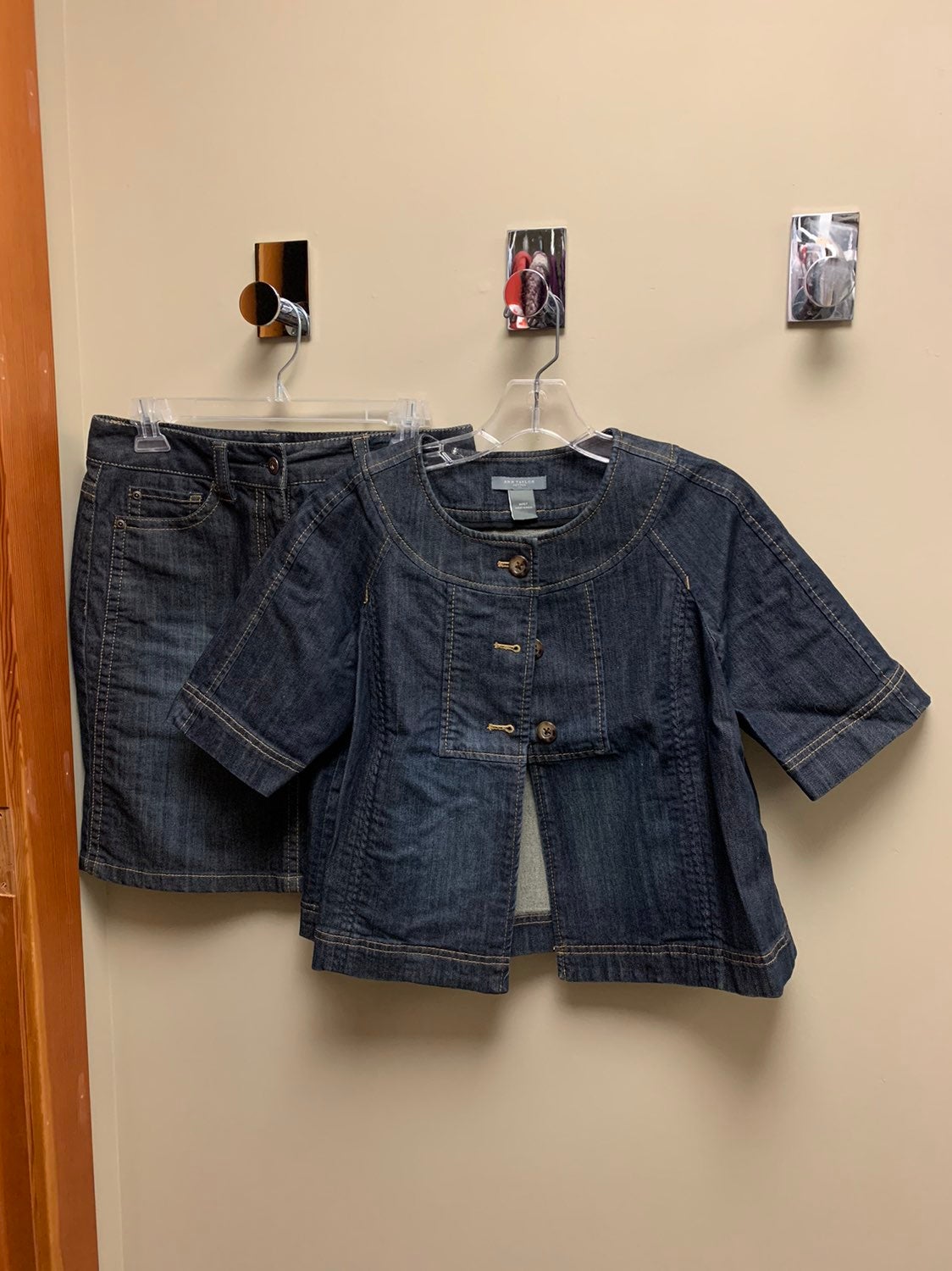 Ann Taylor Petite Denim Skirt and Jacket