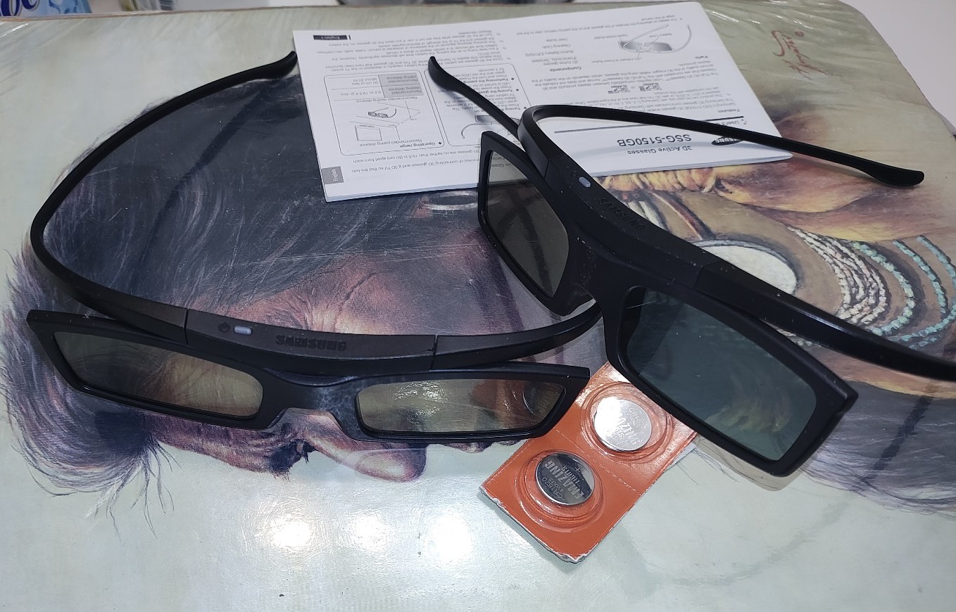 New 2 Samsung SSG-5150GB for D,E, ES, F Series TV Active 3D Glasses 2 Batteries