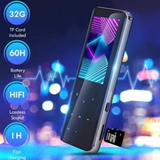 32GB Mp3 Player with Bluetooth 5.0 - Portable Digital Lossless Music Player for