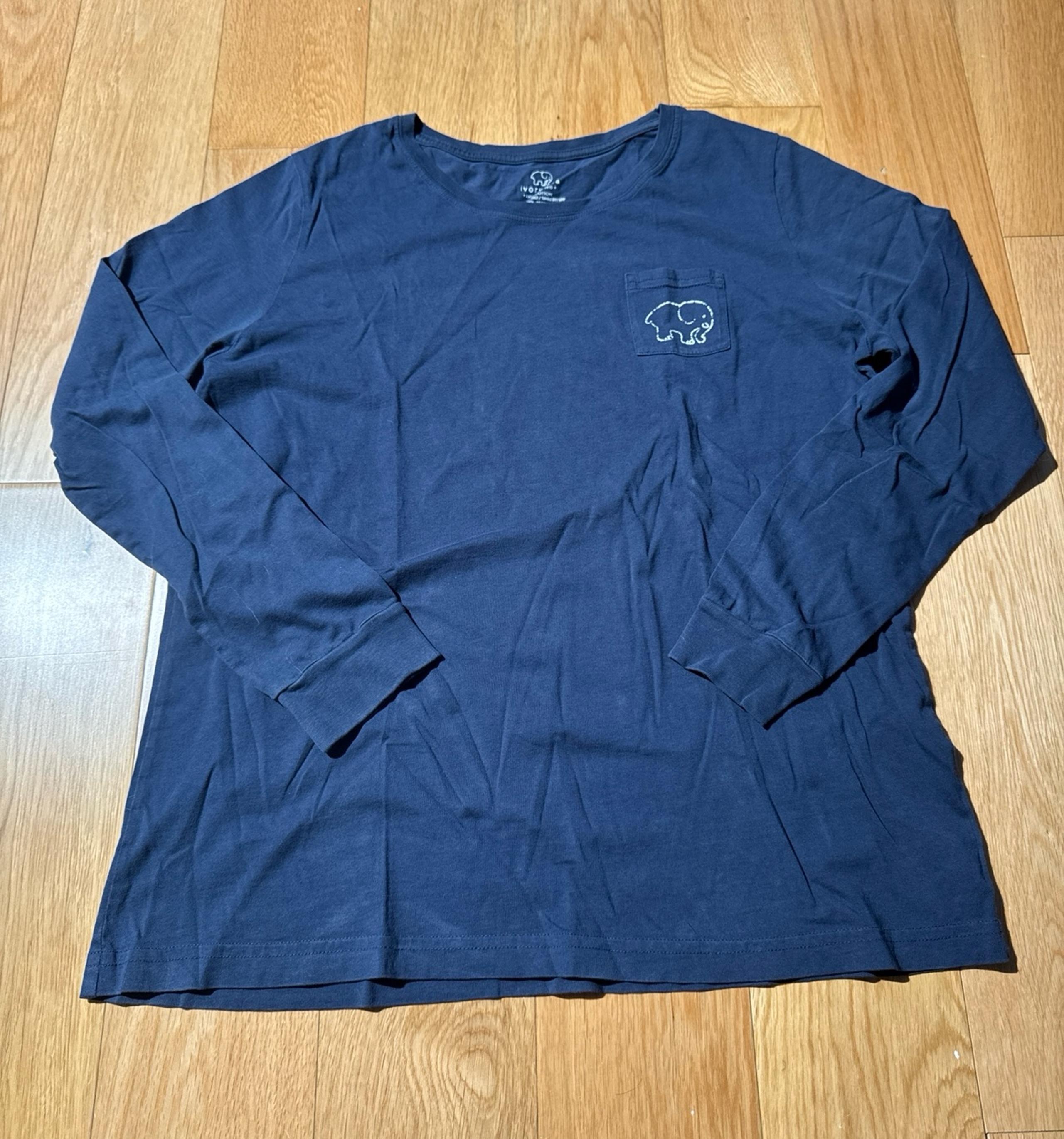 Ivory Ella Long Sleeve Cotton T-Shirt