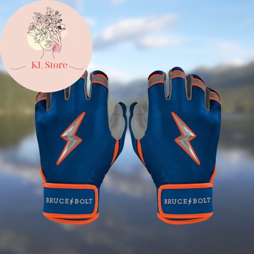 NWT Bruce Bolt Adult NIMMO Series Short Cuff Batting Gloves | Royal | Sz: L