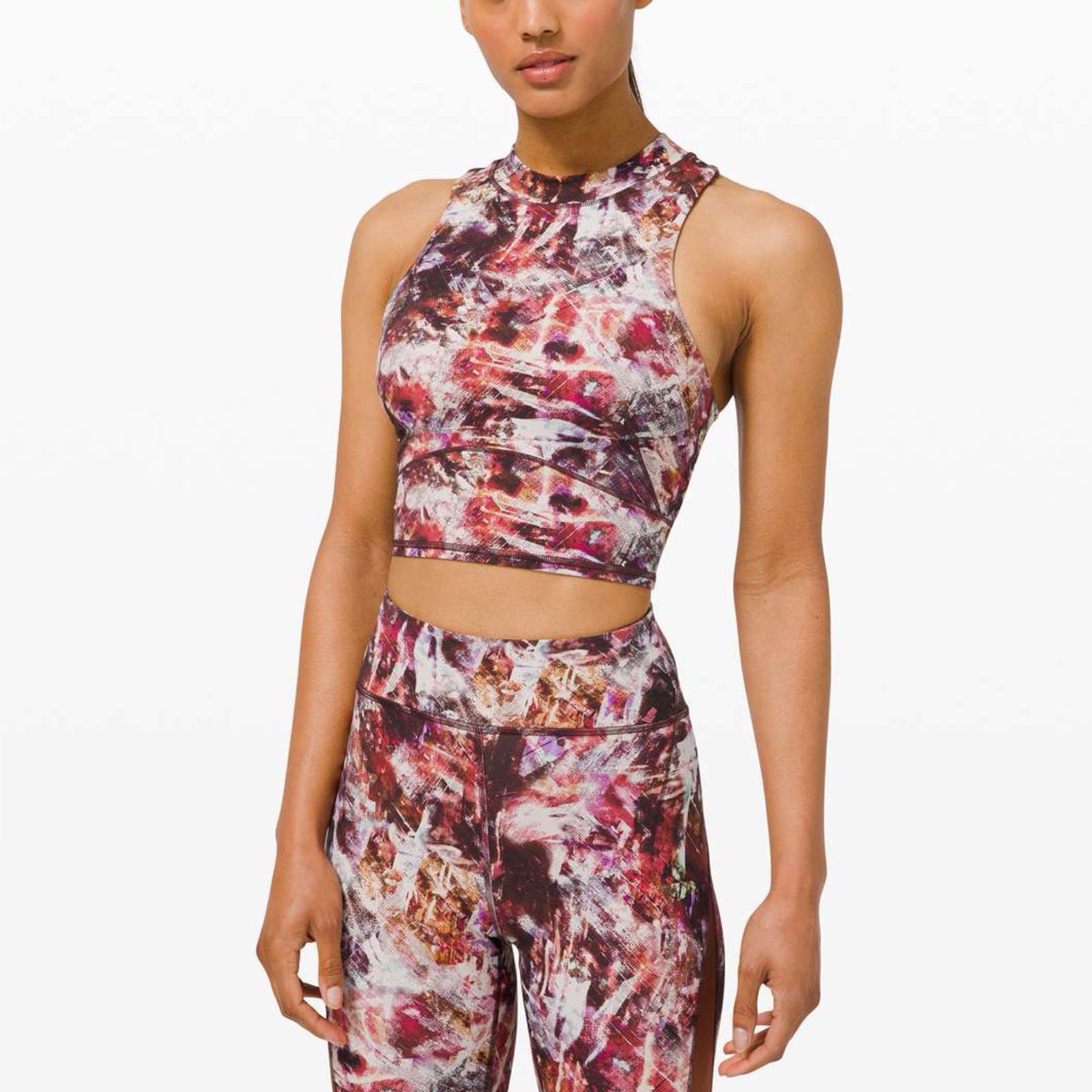 Lululemon Everlux and Mesh Cropped Tank Sz 4