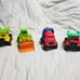 Red Green Yellow Dump Trucks Front Loader Cement Mixer Vehicle Set
