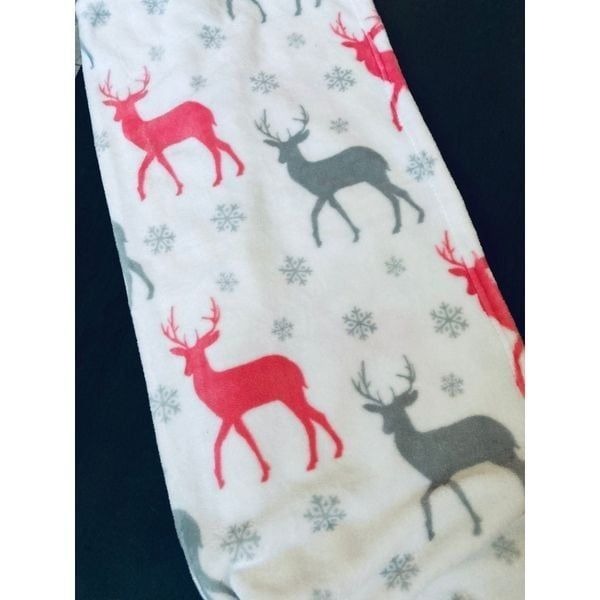 Betsey Johnson Plush Reindeer Holiday Throw Blanket