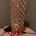 New Crystal Table Lamp, Rose Gold Lamp with USB C+A Ports, 3 Way Dimmable To