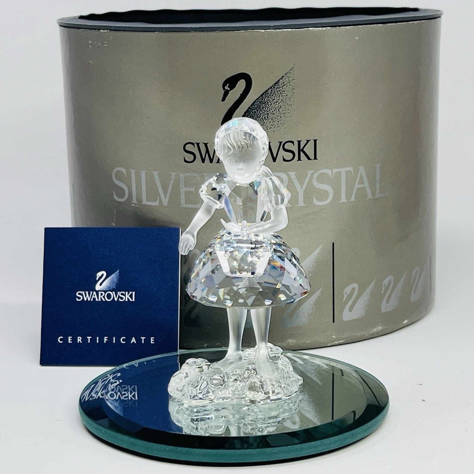 Swarovski Little Red Riding Hood Crystal Figurine 191695 MIB w/Display Mirror