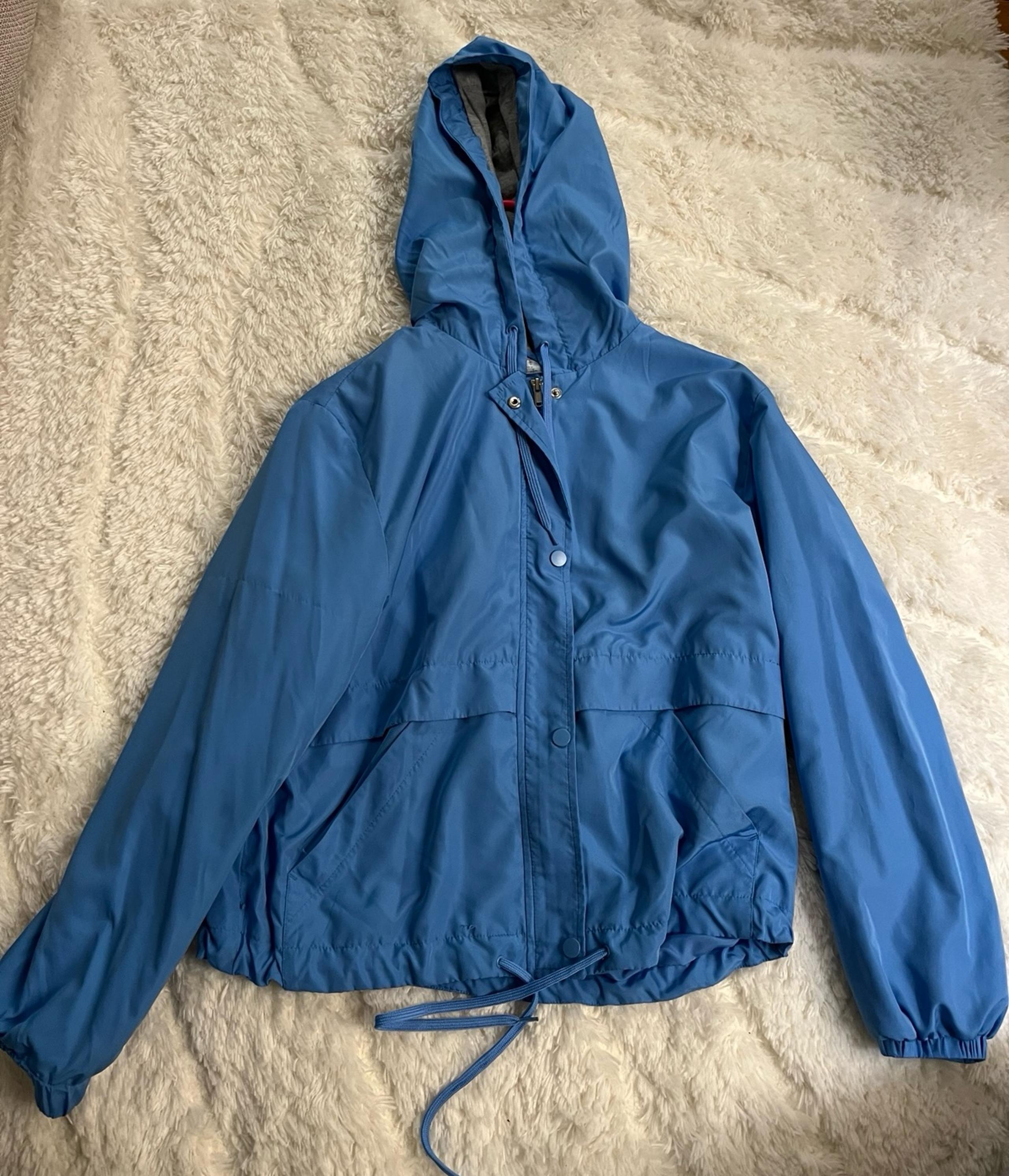 Blue Hooded Utility Jacket