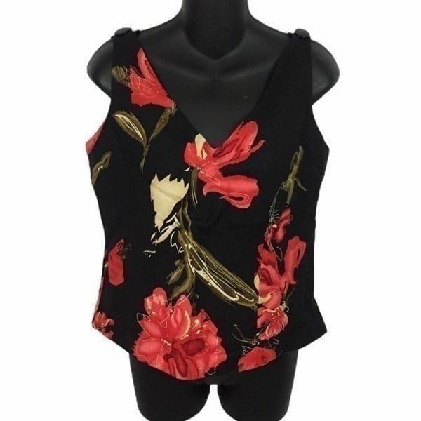 Vintage 1990’s Herman Geist black floral