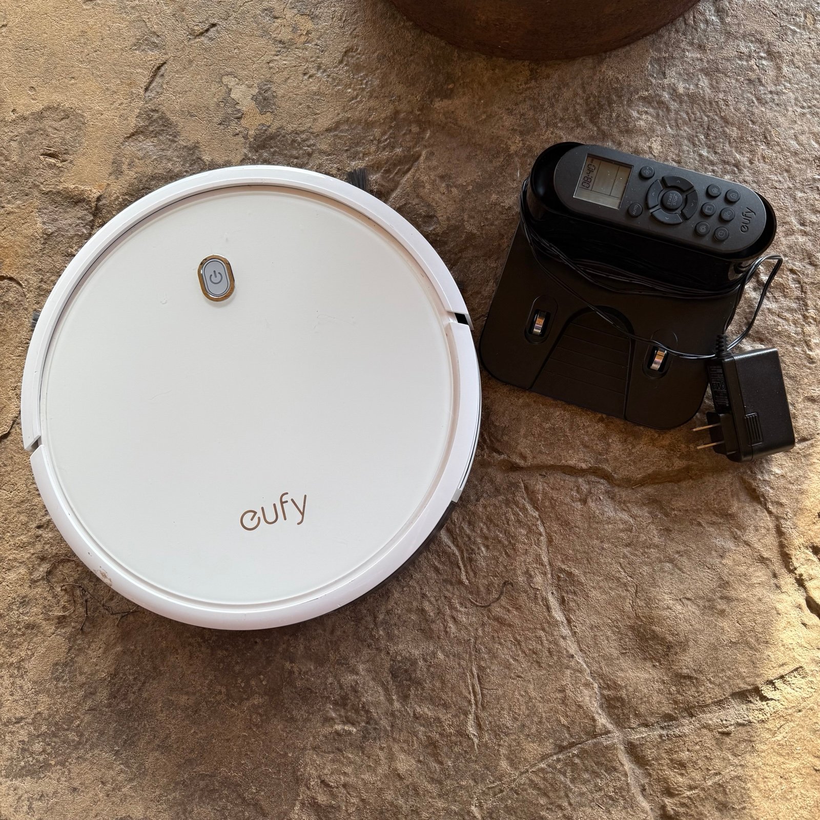 eufy RoboVac 11S Robotic Vacuum Cleaner, Charger, Remote - White/Black