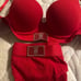 NWT Victoria’s Secret Shine Patch push up Bra and panty with rhinestone