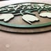 Welcome Round House Door Hanger Wooden Tulips Sign