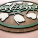 Welcome Round House Door Hanger Wooden Tulips Sign