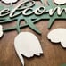 Welcome Round House Door Hanger Wooden Tulips Sign