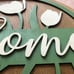 Welcome Round House Door Hanger Wooden Tulips Sign