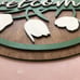 Welcome Round House Door Hanger Wooden Tulips Sign