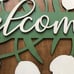 Welcome Round House Door Hanger Wooden Tulips Sign