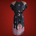 Vintage 70’s Liz Claiborne Black Bright Pavlovo Paisley Print Belted Dress SZ 10