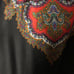 Vintage 70’s Liz Claiborne Black Bright Pavlovo Paisley Print Belted Dress SZ 10