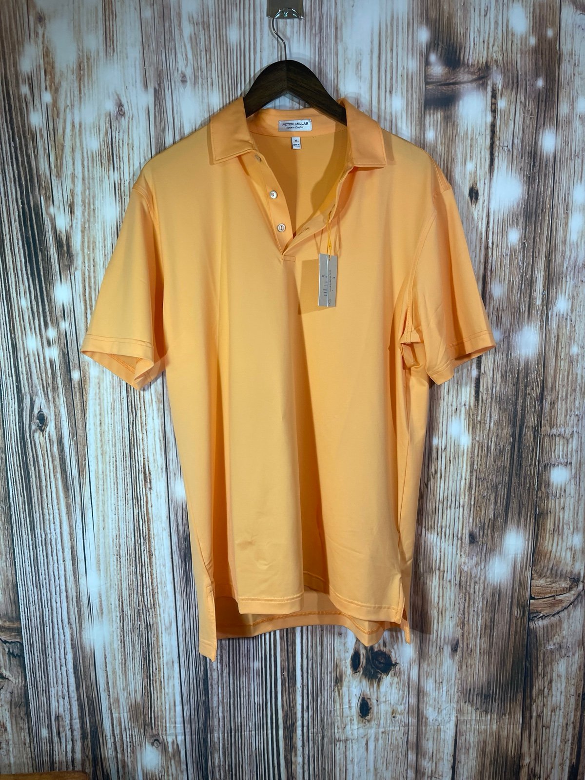 NWT Peter Millar Summer Comfort Polo Shirt Men's Med Orange Stretch Golf
