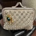 Vintage Glass Frog Coin Purse, Vintage Mini Rhinestone Kiss Lock Change Purse