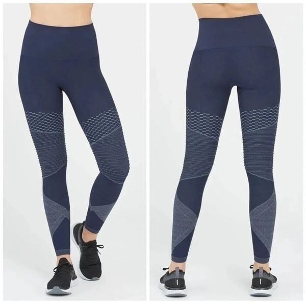Spanx NWT Seamless Moto Leggings in Indigo Sky, Small (2-4)