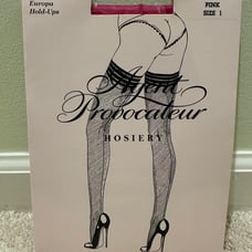 NIP Agent Provocateur Europa Stay Up Thigh Highs Bridal Backseam