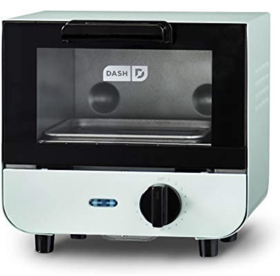 DASH Mini Toaster Oven Cooker for Bread, Bagels-Aqua-NEW!