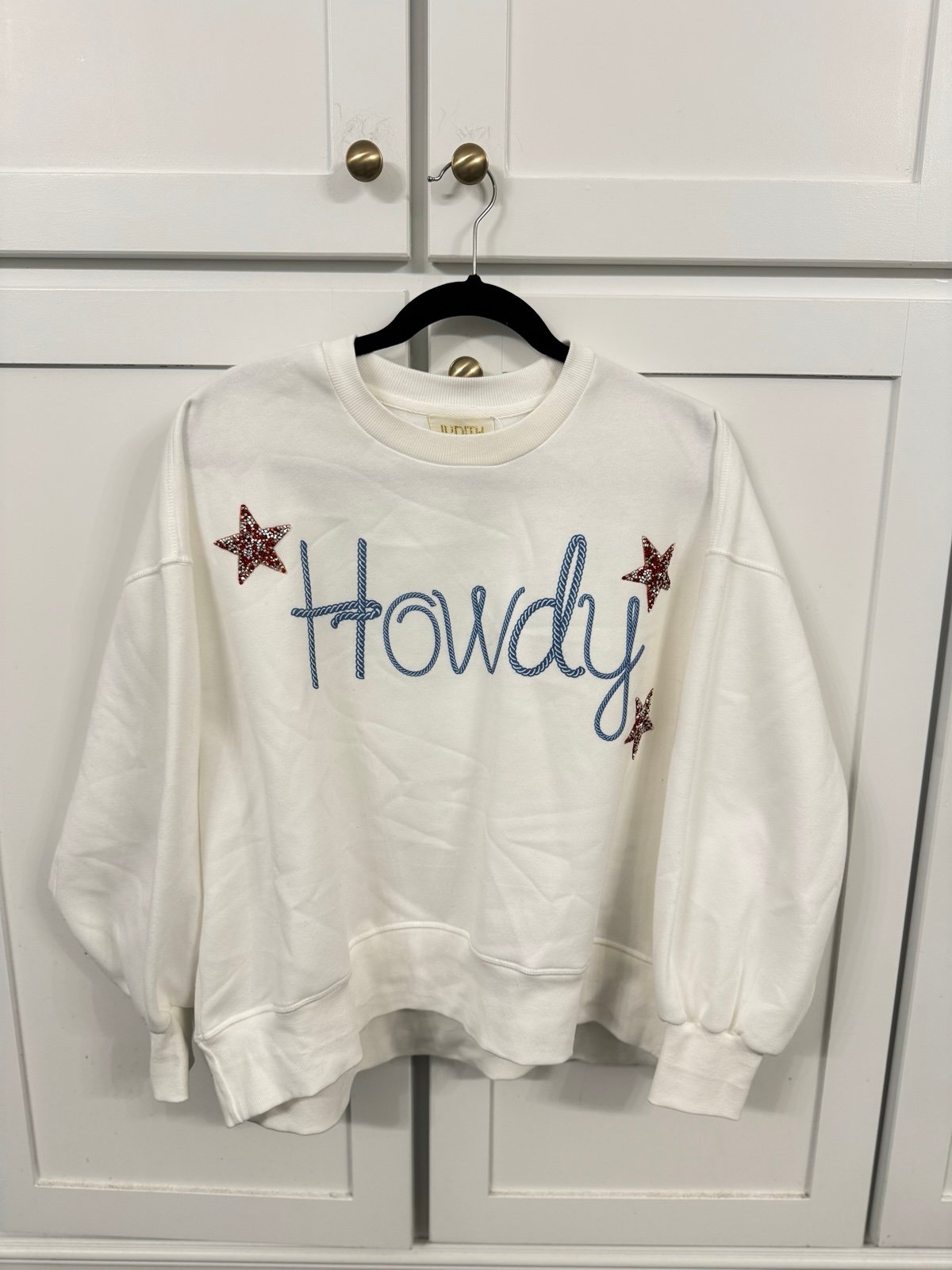 Judith March Howdy Sweatshirt Pullover White M 150