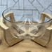 Vintage Dolphin Mid Century Modern Glass Salad Bowl With Teak Wood Stand