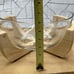 Vintage Dolphin Mid Century Modern Glass Salad Bowl With Teak Wood Stand