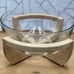 Vintage Dolphin Mid Century Modern Glass Salad Bowl With Teak Wood Stand