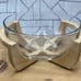 Vintage Dolphin Mid Century Modern Glass Salad Bowl With Teak Wood Stand