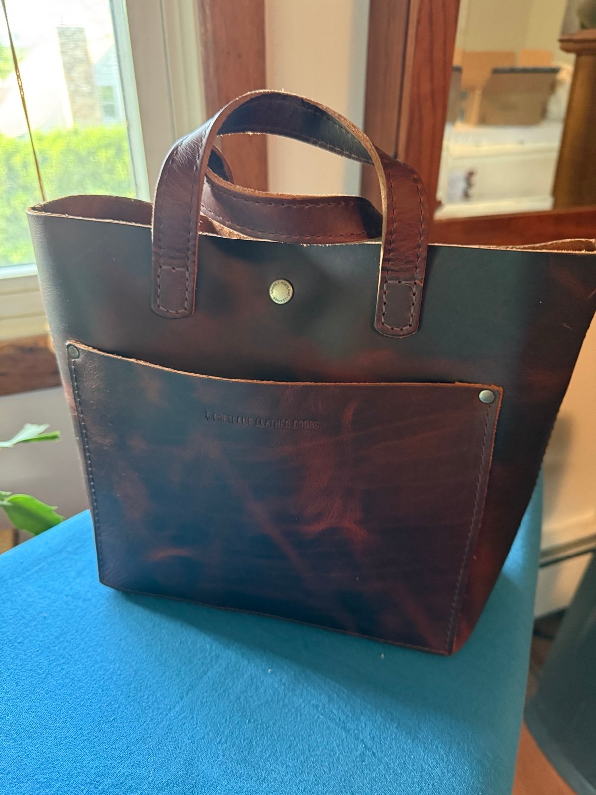 Mini Crossbody Tote in LAVA!