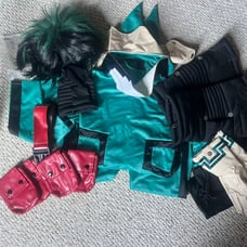 My Hero Boku Hero Academia Izuku Midoriya Deku Battle Uniform Cosplay Costume