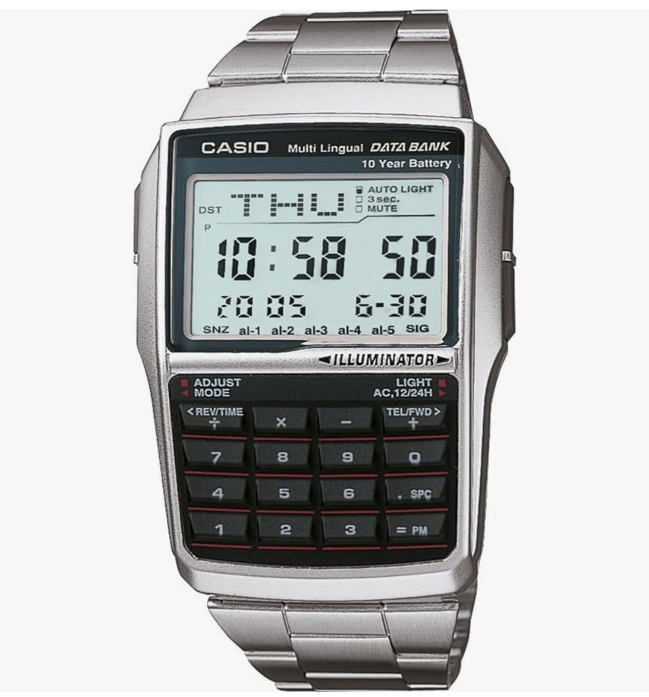 Casio General Men's Watches Data Bank DBC-32D-1ADF - WW, grey/silver