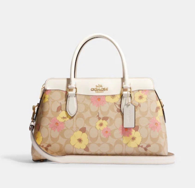 Coach Darcie Carryall In Signature Canvas With Floral Cluster Print MSRP: 498