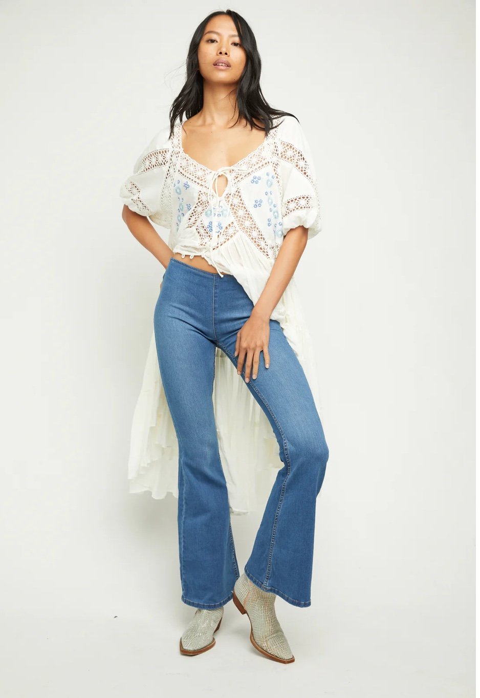 Free People We The Free Penny Pull-On Flare Jeans