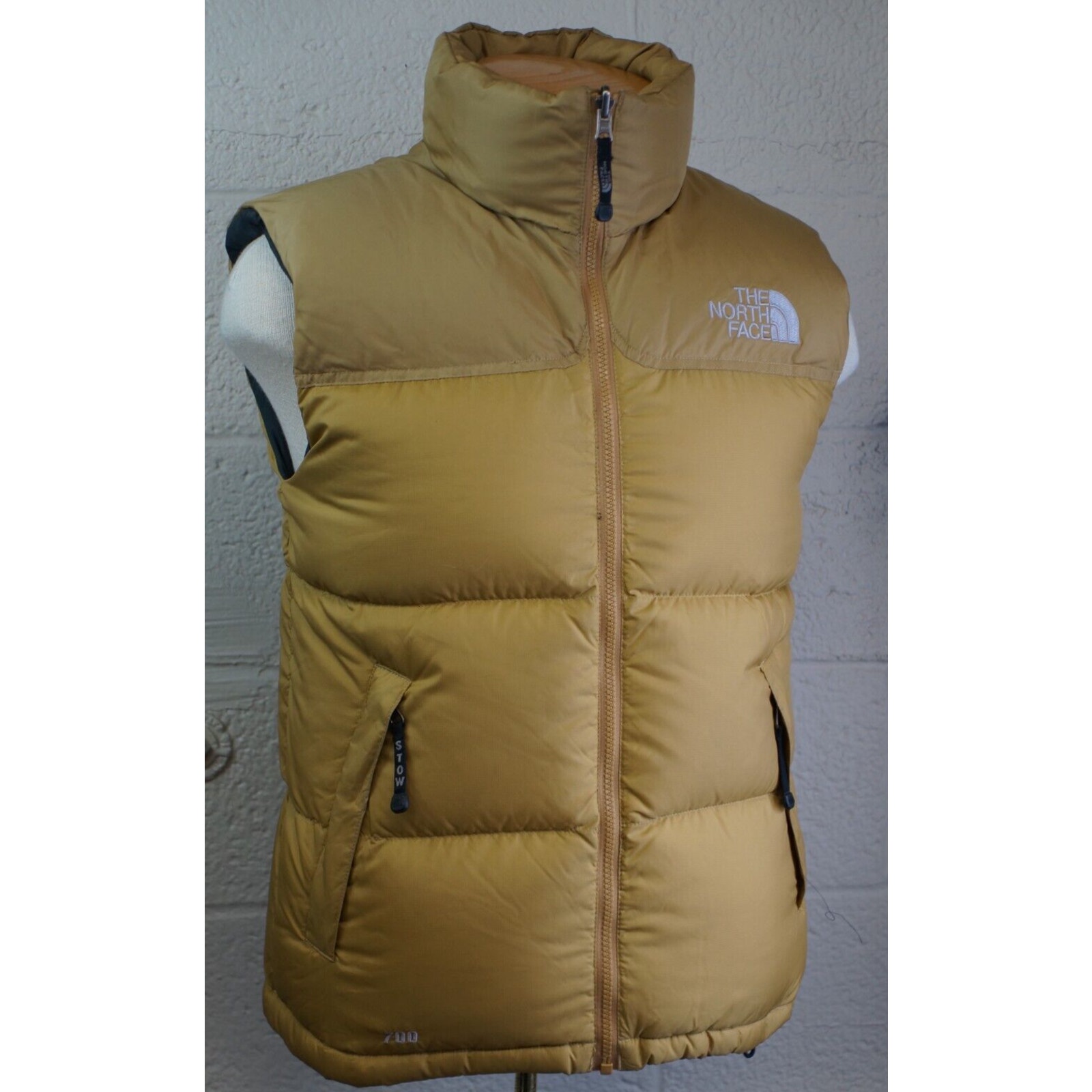 The North Face 700 Men's Size Small Goose Down Gold Retro Nuptse Puffer Vest
